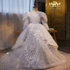 Princess V-Neck Floor Length Organza Flower Girl Dress
