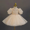 Princess Sweetheart Tea Length Tulle Flower Girl Dress in White